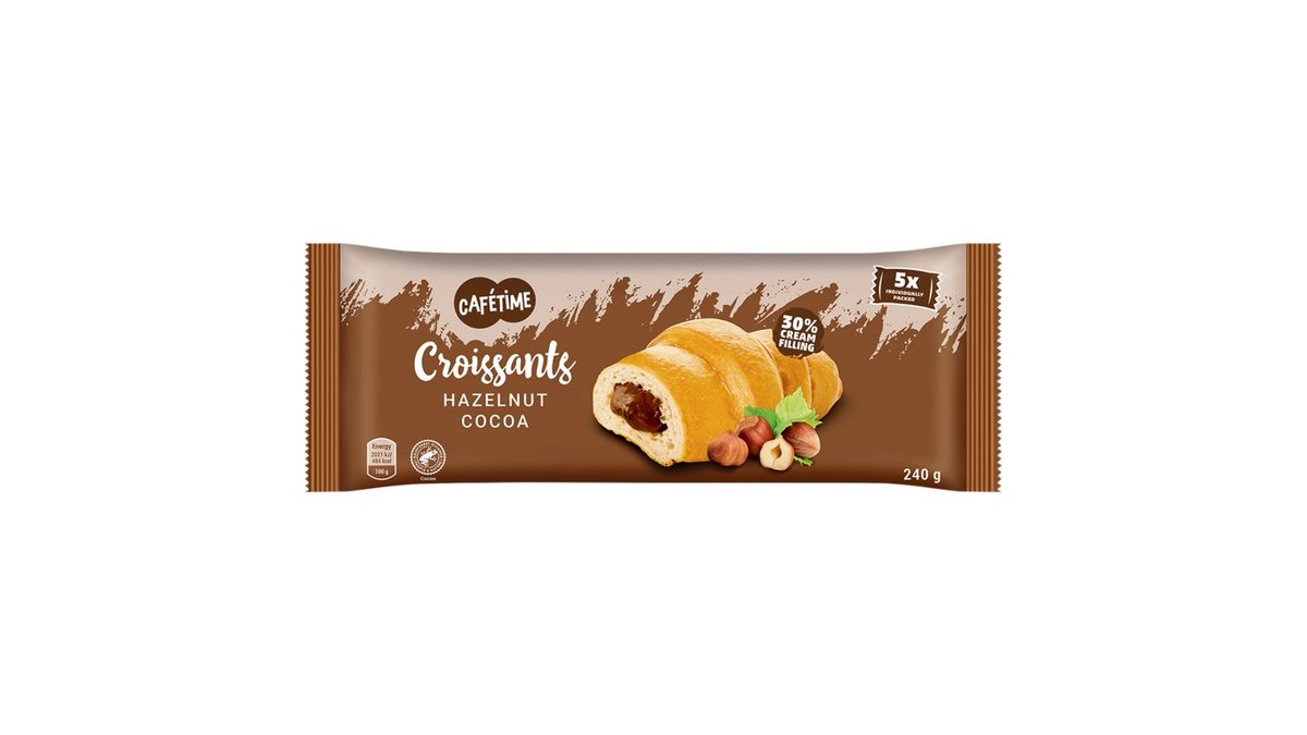 Café Time Jemné pečivo plněné lískooříškovo-kakaovou náplní 5 x 48g (240g)