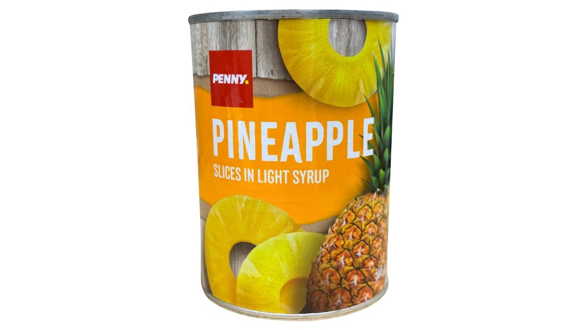 Penny Ananasové plátky v mírně sladkém nálevu 565g