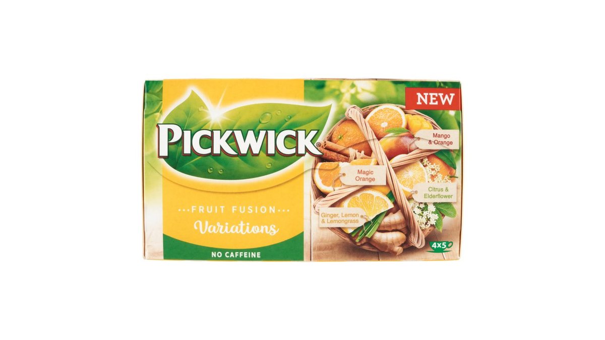 Pickwick Fruit Fusion Výběr 4 ovocnobylinných čajů aromatizovaných 20 ks 37,5g