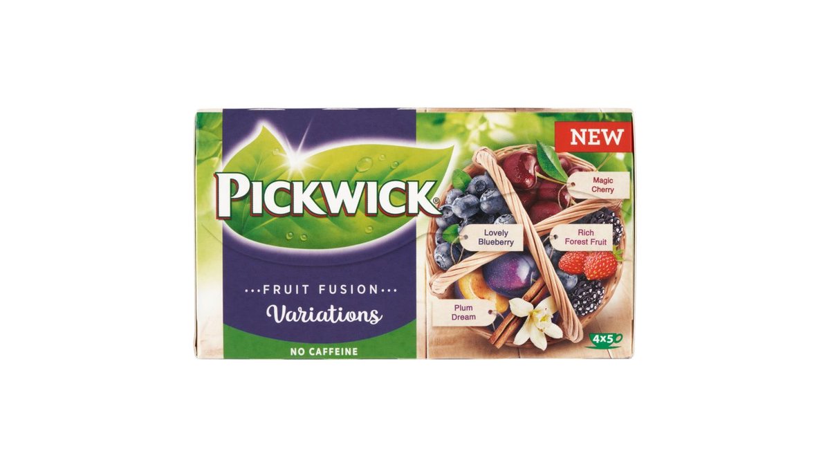Pickwick Fruit Fusion Výběr 4 ovocnobylinných čajů aromatizovaných 20 ks 38,75g