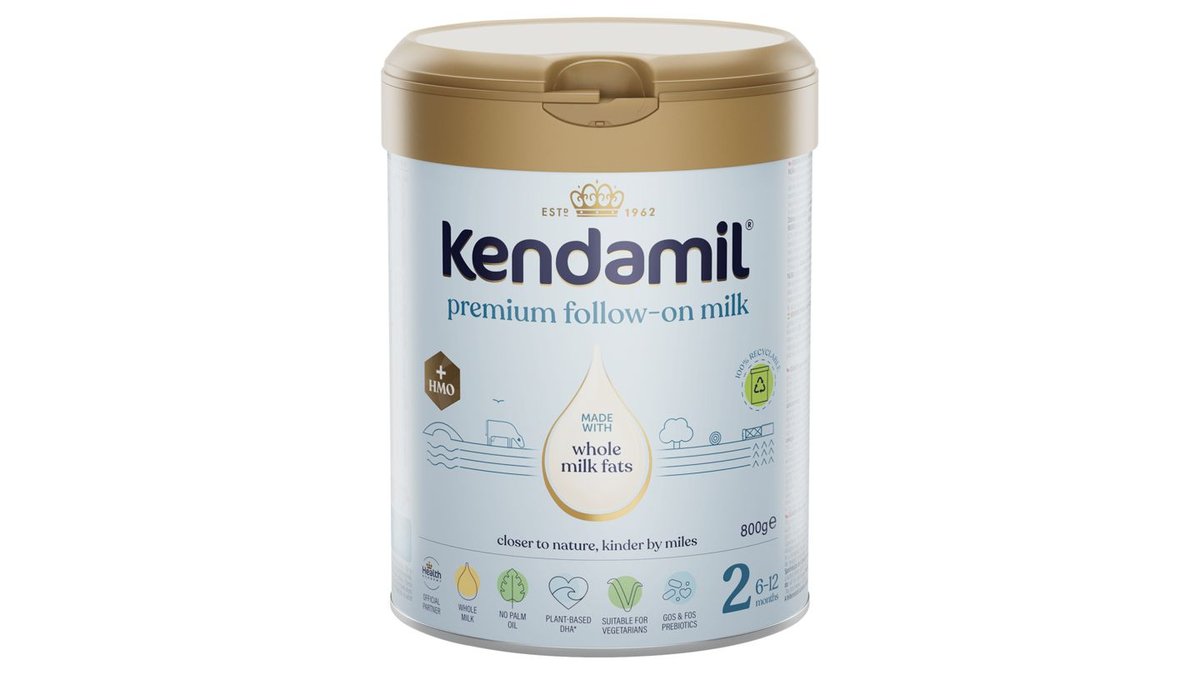 Kendamil Premium 2 HMO+ pokračovací mléčná kojenecká výživa v prášku 800g