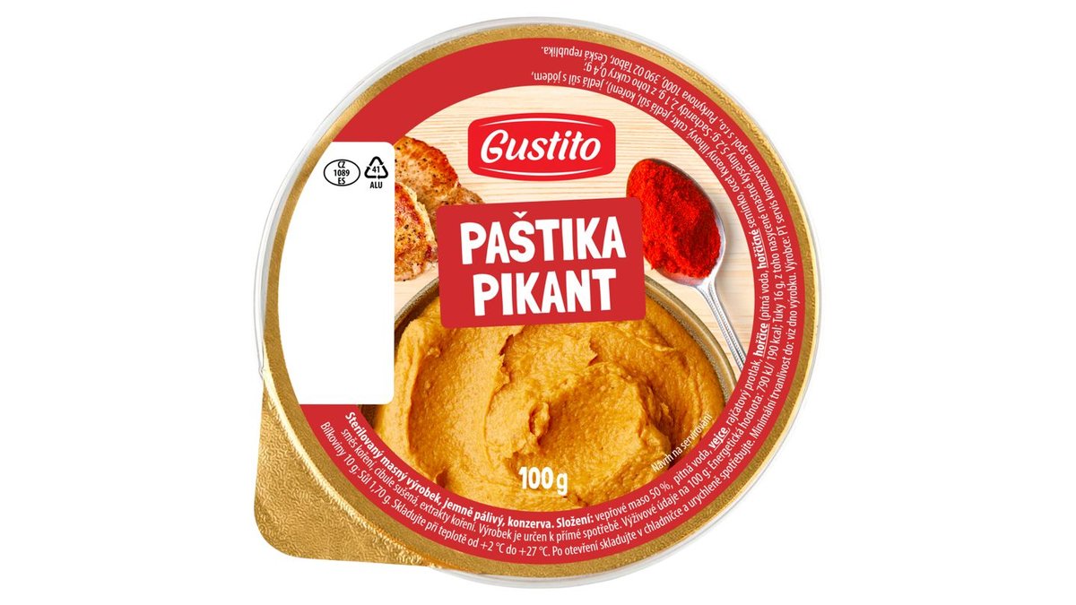 Gustito Paštika pikant 100g