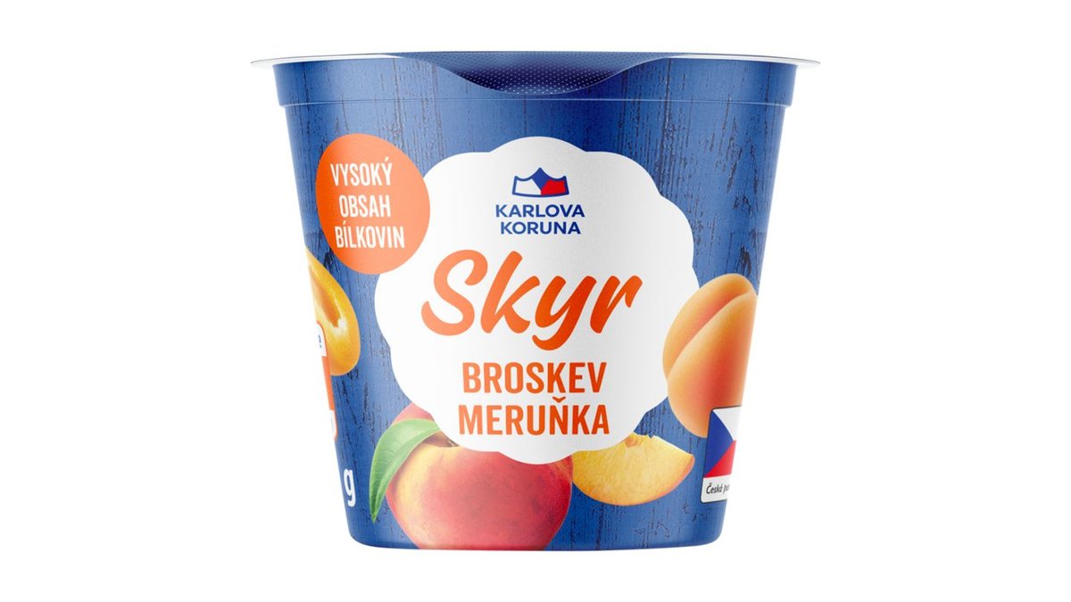 Karlova Koruna Skyr broskev meruňka 150g