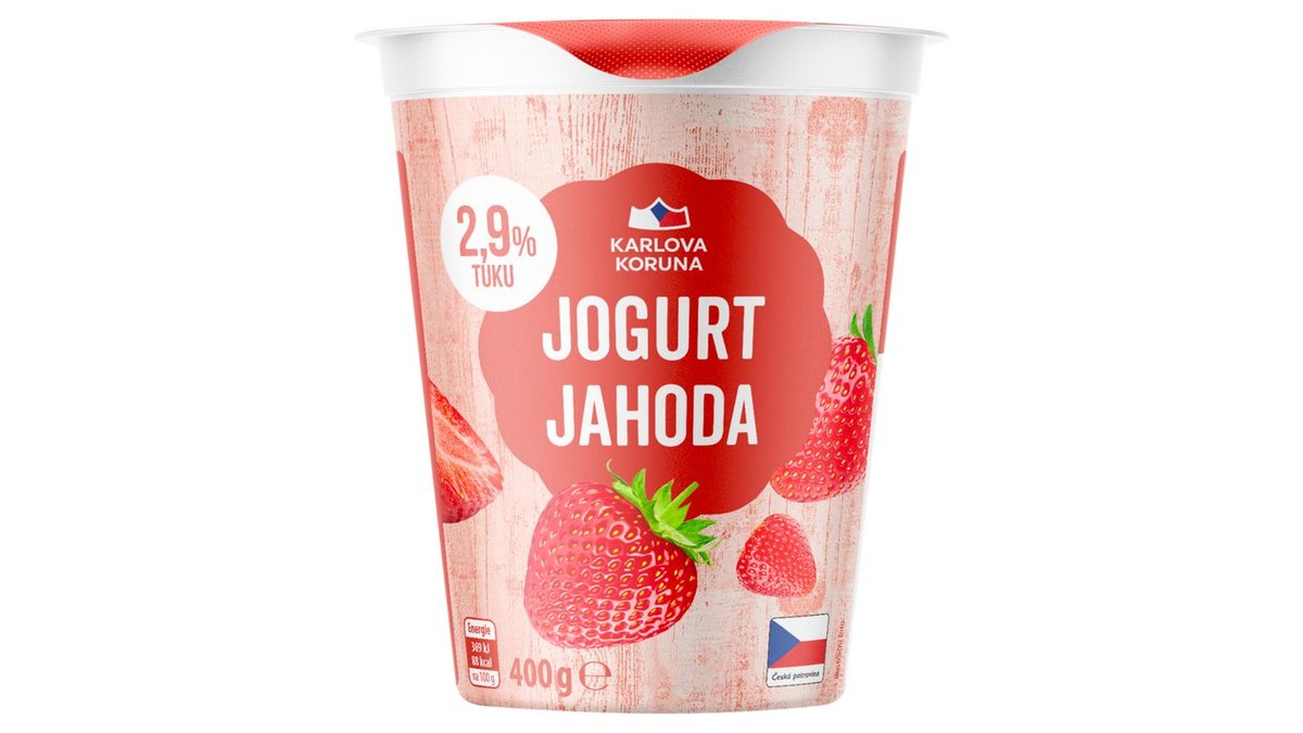 Karlova Koruna Jogurt jahoda 400g