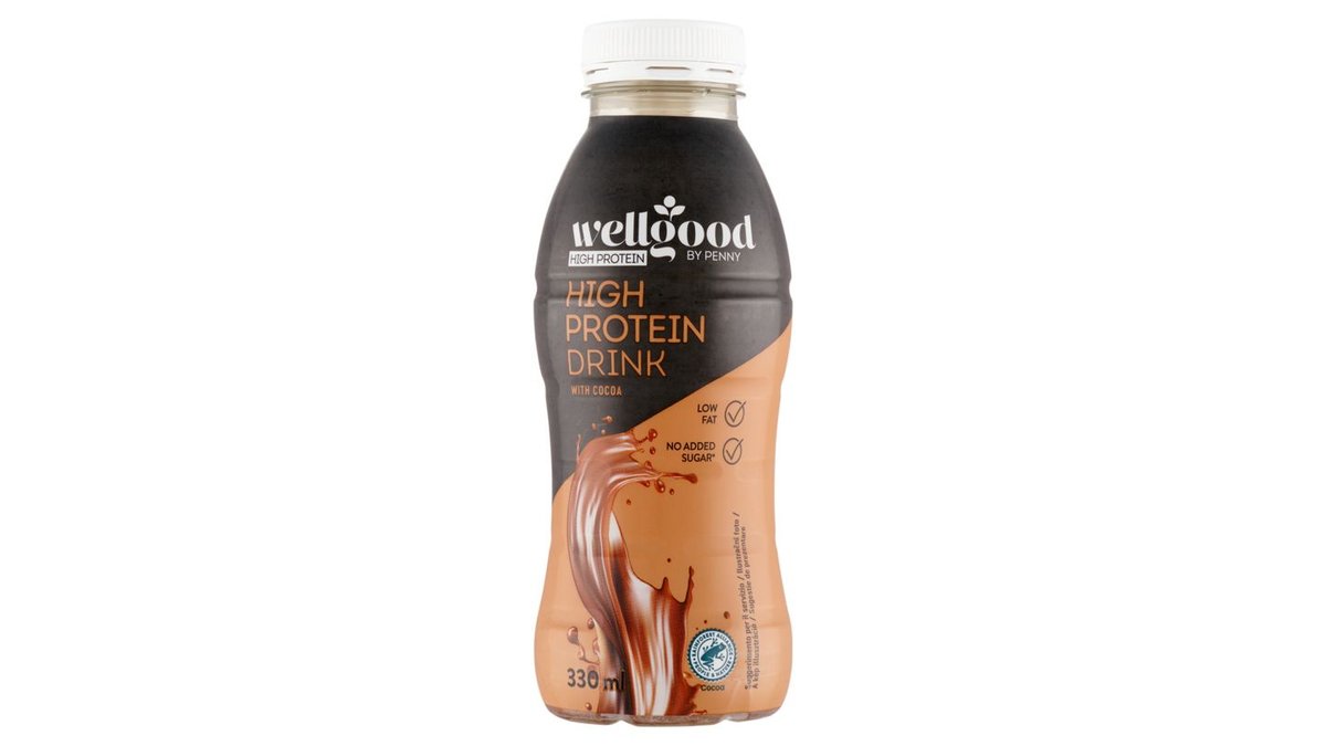 Wellgood High Protein mléčný nápoj kakaový 330ml