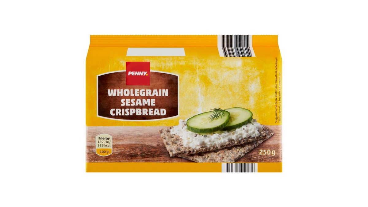 Penny Knäckebrot celozrnný žitný se sezamem 250g