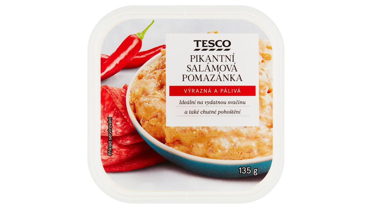 Tesco Pikantní salámová pomazánka 135g
