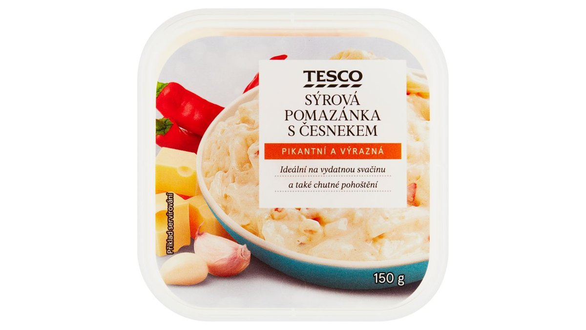 Tesco Sýrová pomazánka s česnekem 150g