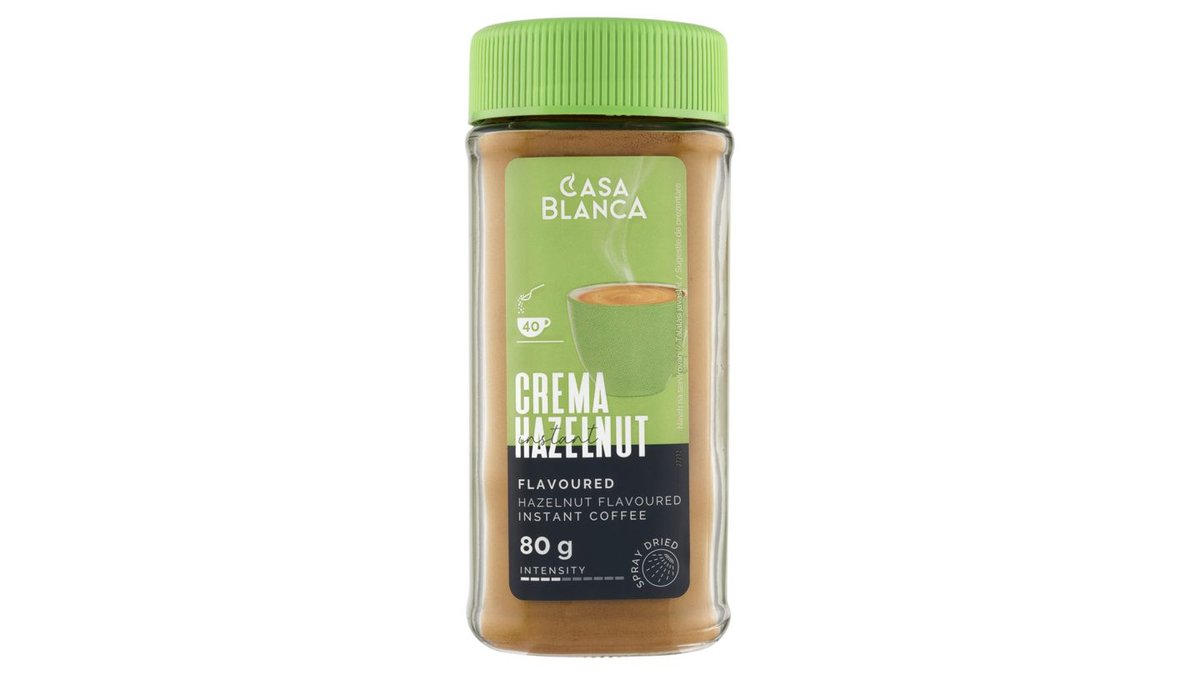Casa Blanca Crema Hazelnut aromatizovaná instantní káva s lískooříškovou příchutí 80g
