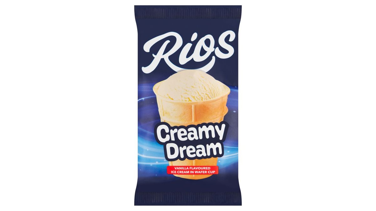 Rios Mražený krém smetanový s vanilkovou příchutí v oplatkovém poháru 120ml