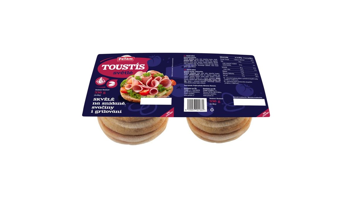 Penam Toustís světlé 6 x 56g (336g)