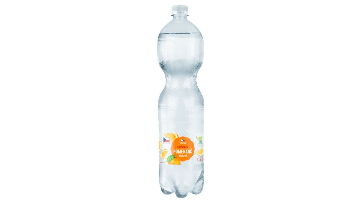 Karlova Koruna S příchutí pomeranč perlivá 1,5l