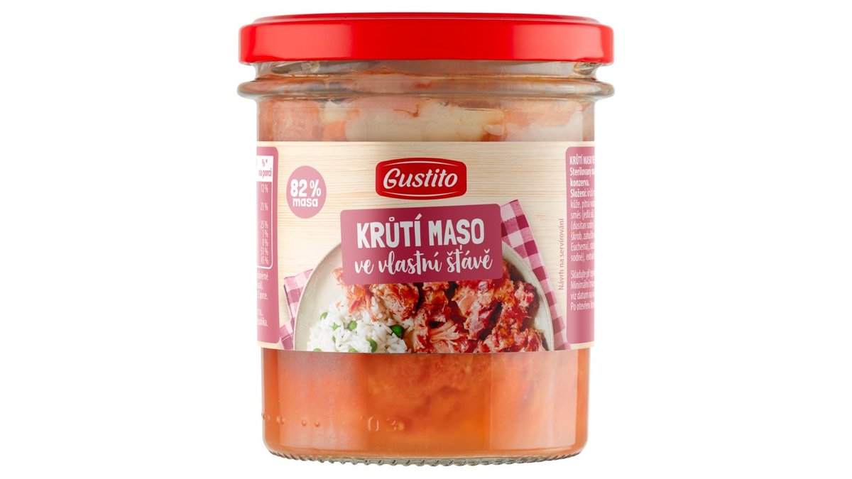 Gustito Krůtí maso ve vlastní šťávě 300g