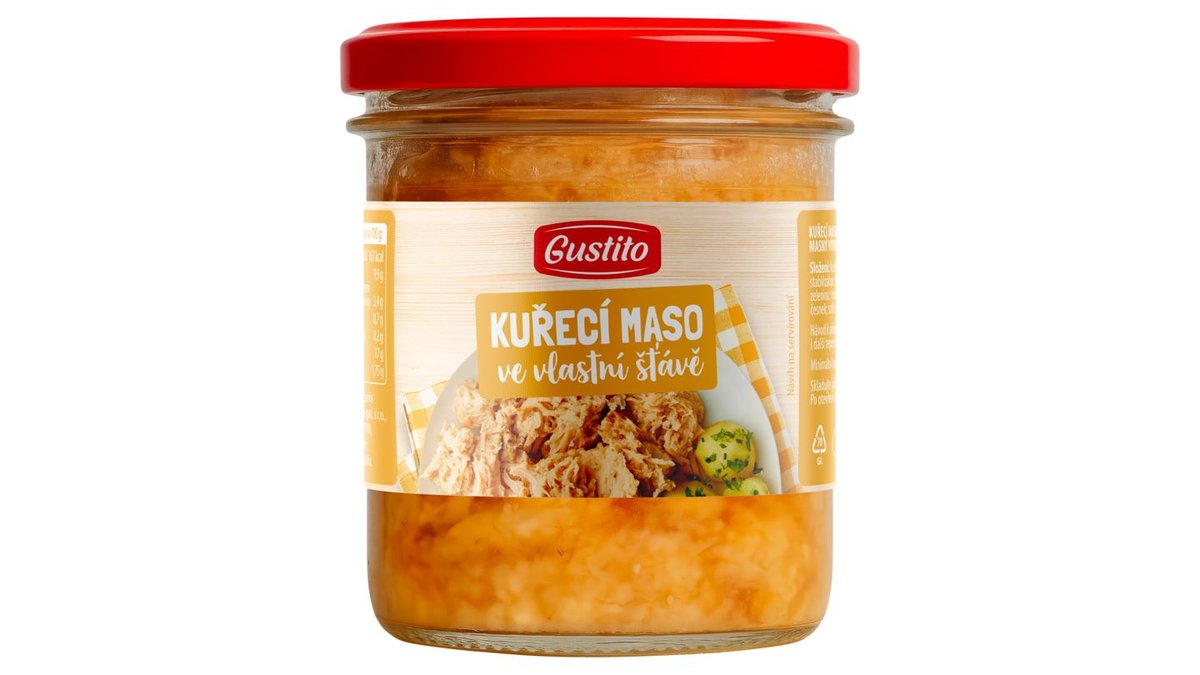 Gustito Kuřecí maso ve vlastní šťávě 300g