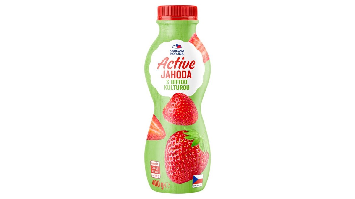 Karlova Koruna Active jahoda s bifido kulturou 400g
