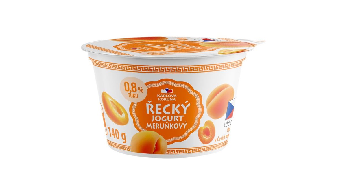 Karlova Koruna Řecký jogurt meruňkový 140g