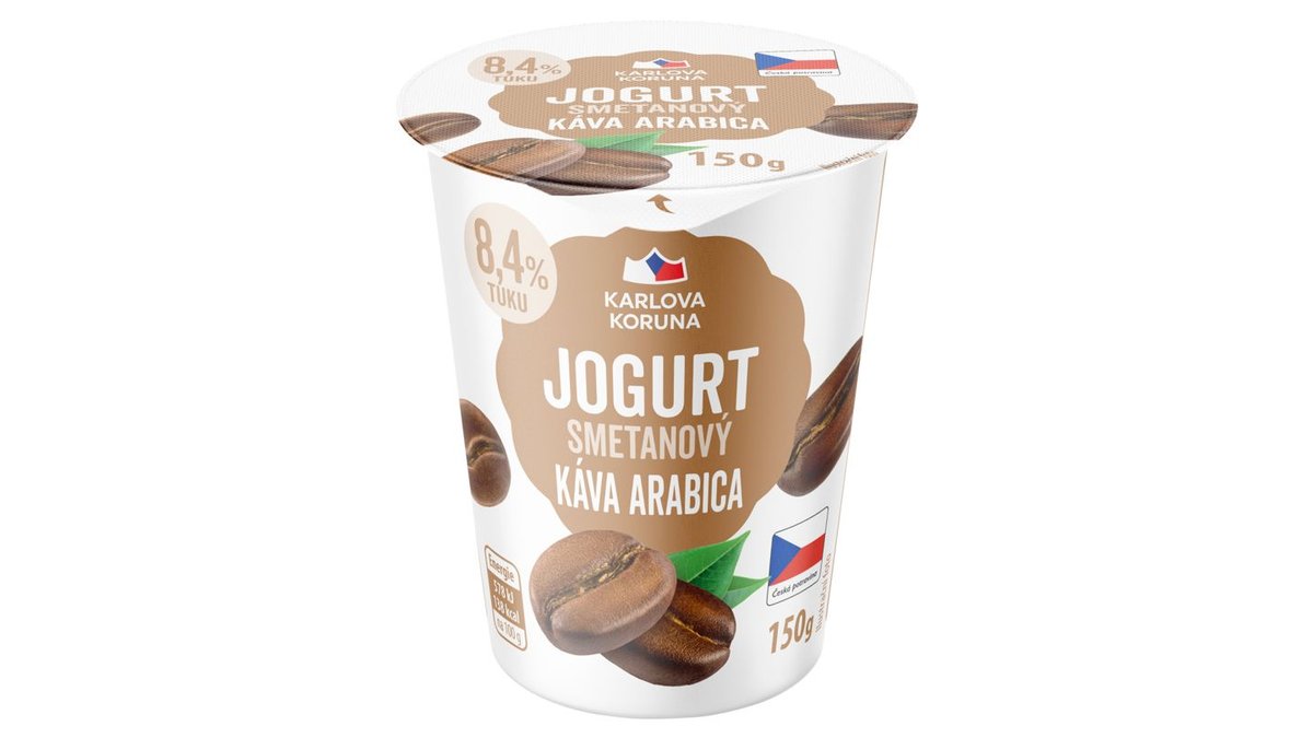 Karlova Koruna Jogurt smetanový káva arabica 150g
