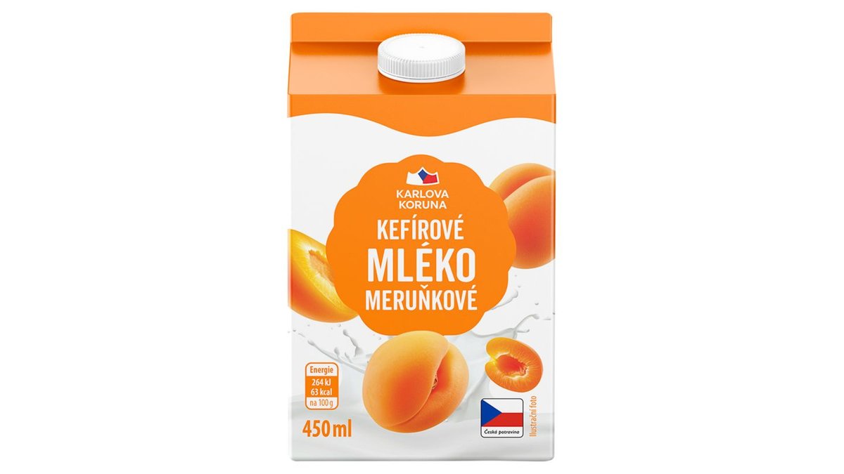 Karlova Koruna Kefírové mléko meruňkové 450g