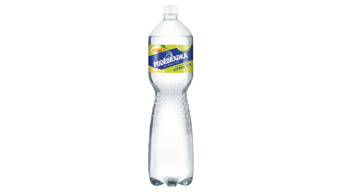 Poděbradka Jemně perlivá s příchutí citrus mix 1,5l