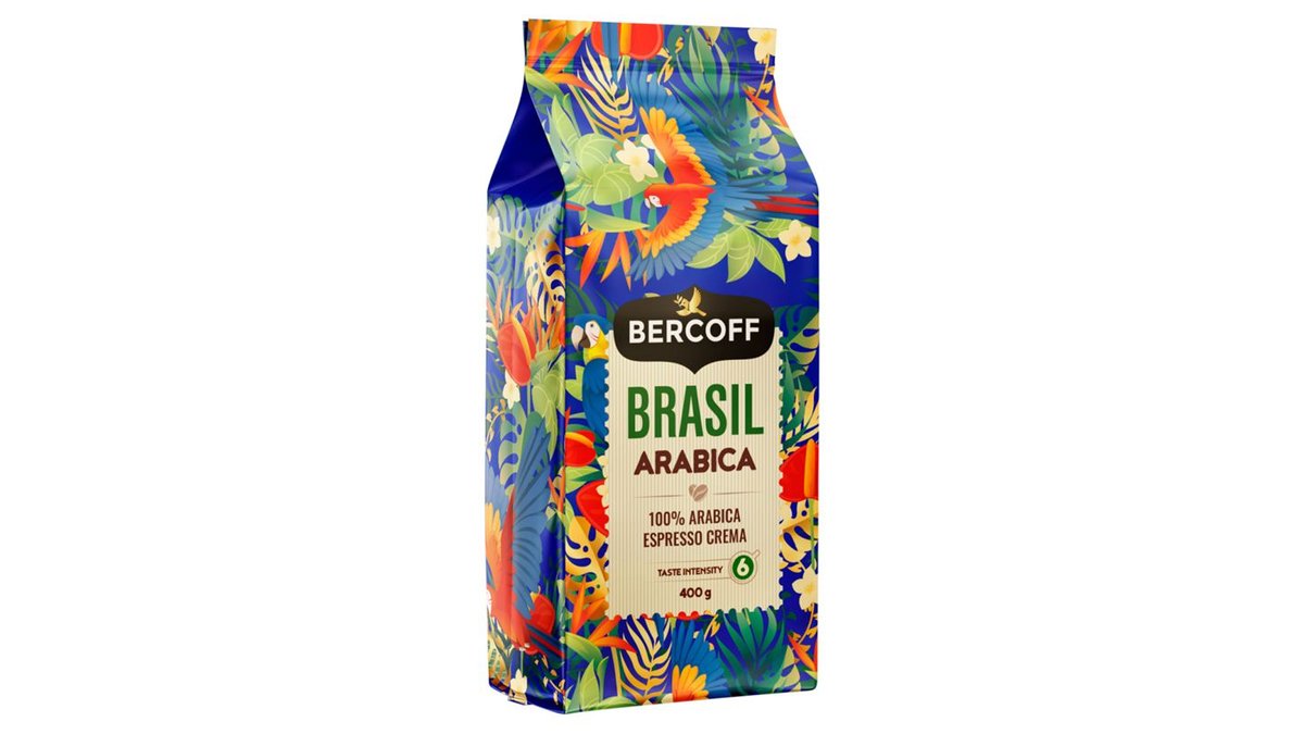Bercoff Brasil Arabica pražená zrnková káva 400g