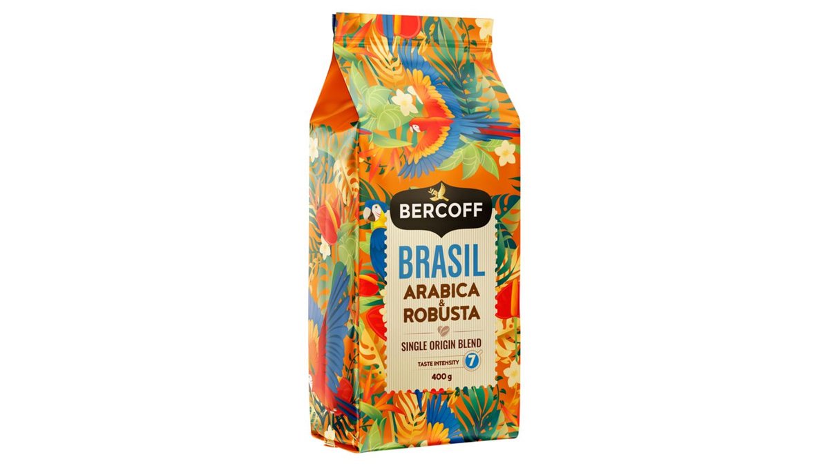 Bercoff Brasil Arabica & Robusta pražená zrnková káva 400g