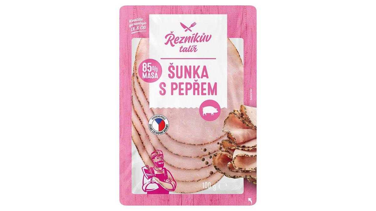 Řezníkův Talíř Šunka s pepřem 100g