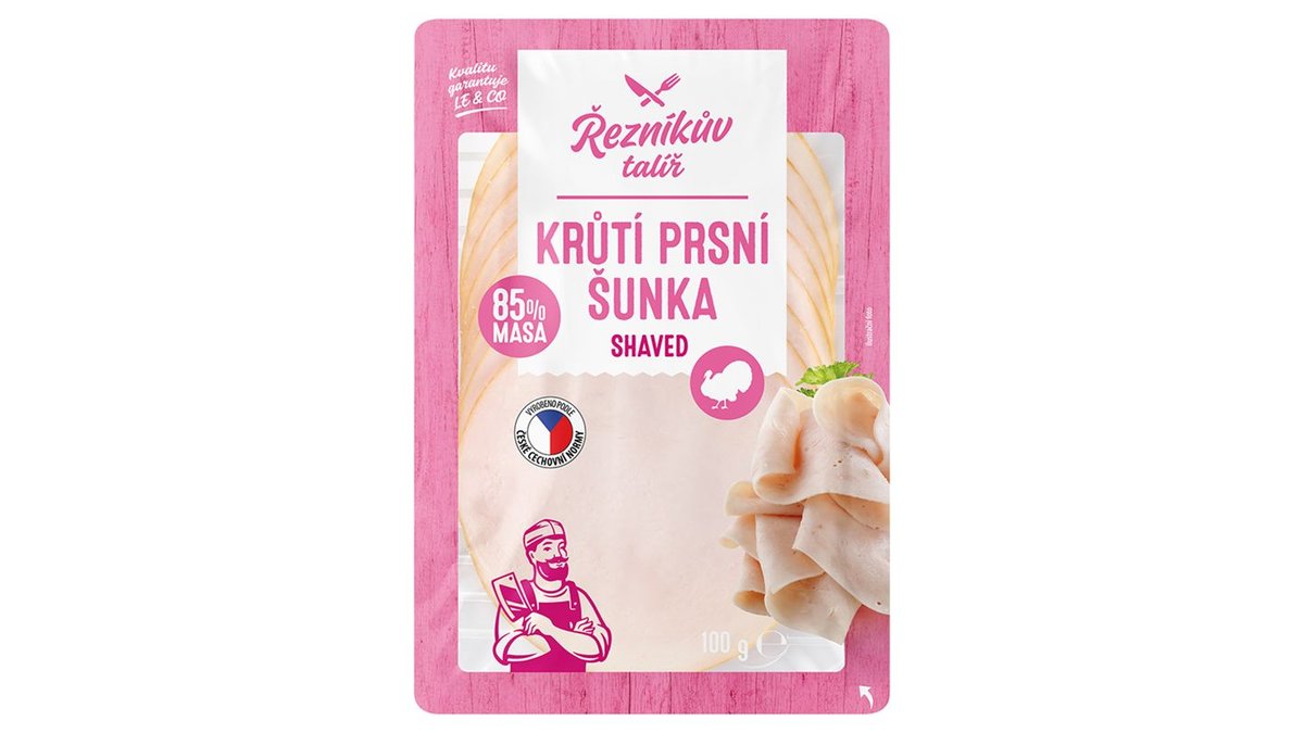 Řezníkův Talíř Krůtí prsní šunka shaved 100g