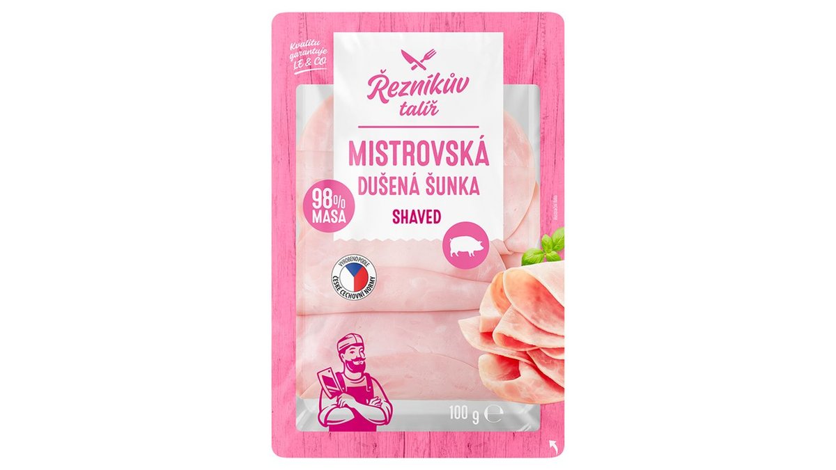 Řezníkův Talíř Mistrovská dušená šunka shaved 100g