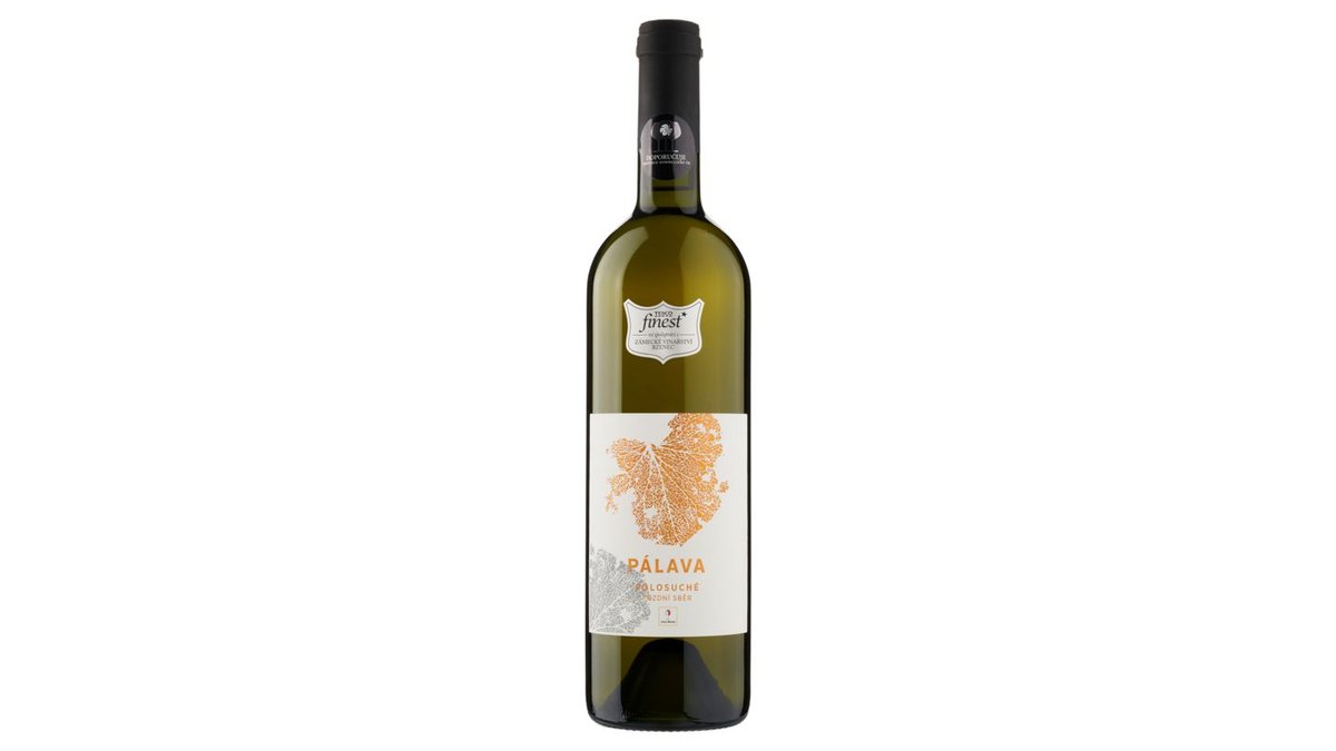 Tesco Finest Pálava bílé víno polosuché s přívlastkem pozdní sběr 750ml