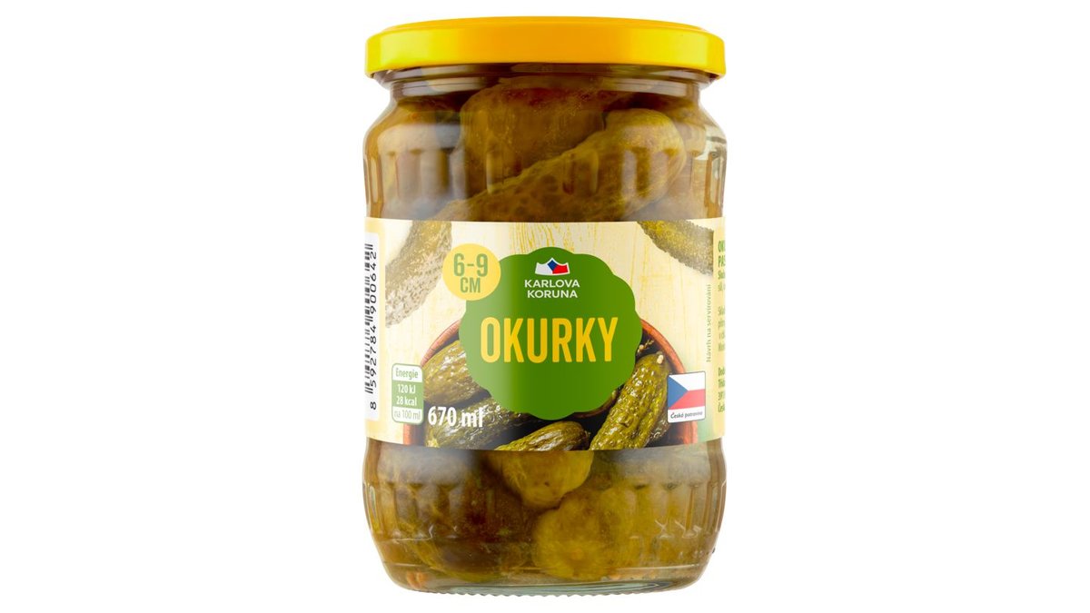 Karlova Koruna Okurky 670g