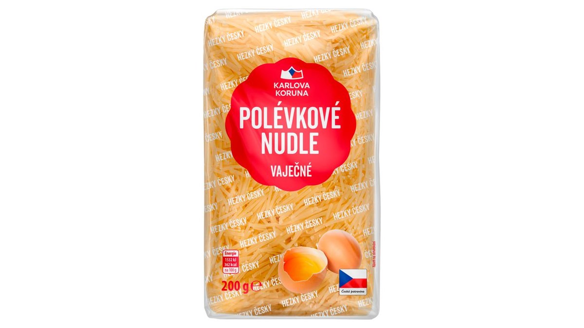 Karlova Koruna Polévkové nudle vaječné 200g