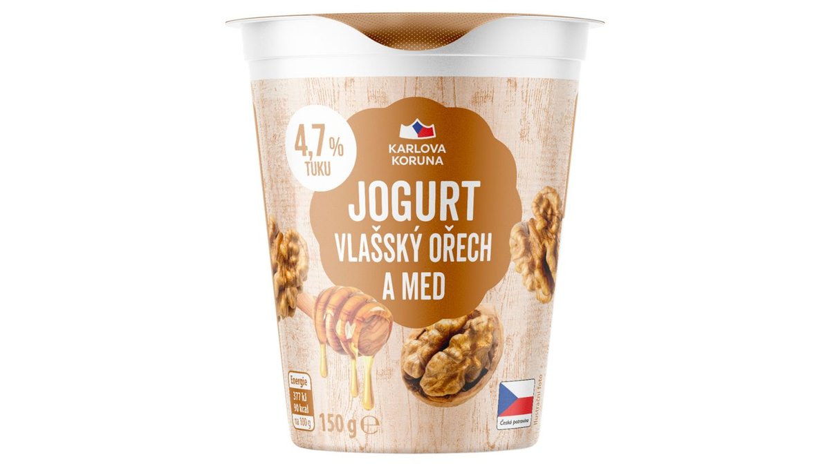 Karlova Koruna Jogurt vlašský ořech a med 150g