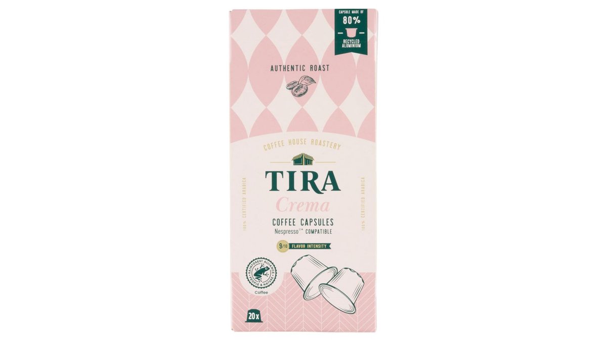Tira Crema pražená mletá káva v kapslích 20 x 5,5g (110g)