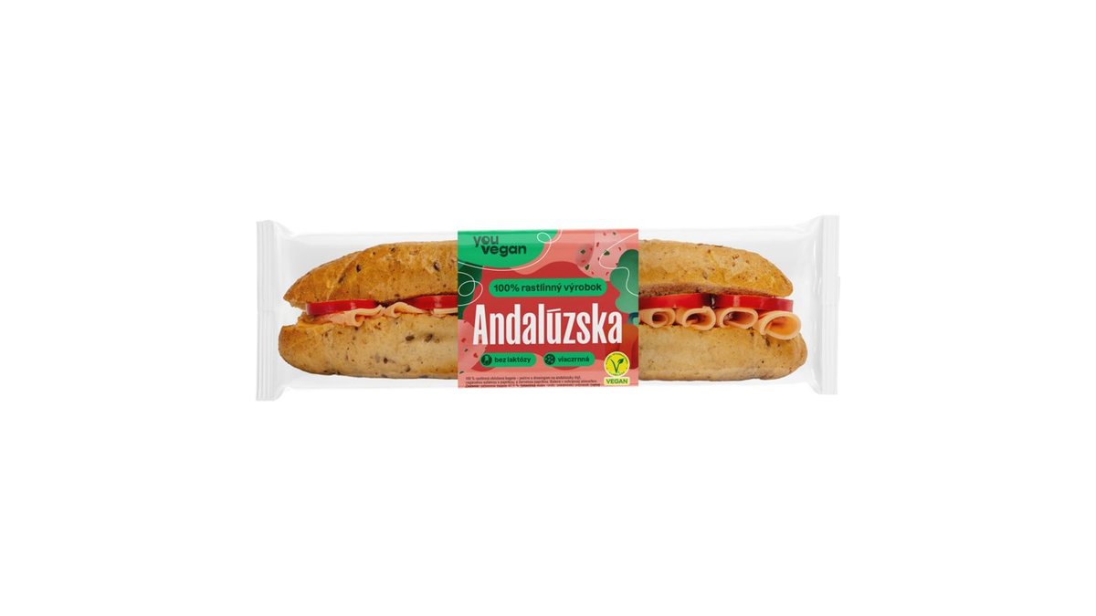You Vegan Andalúzska 100% rastlinná obložená bageta 200 g