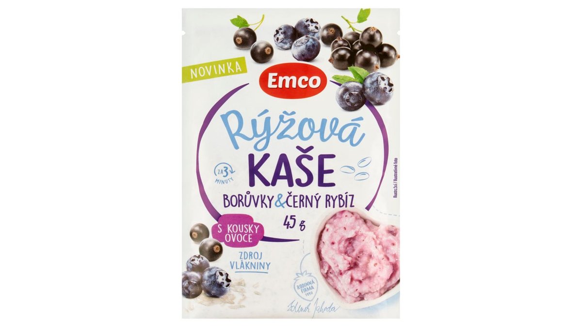 Emco Ryžová kaša čučoriedky & čierne ríbezle 45 g
