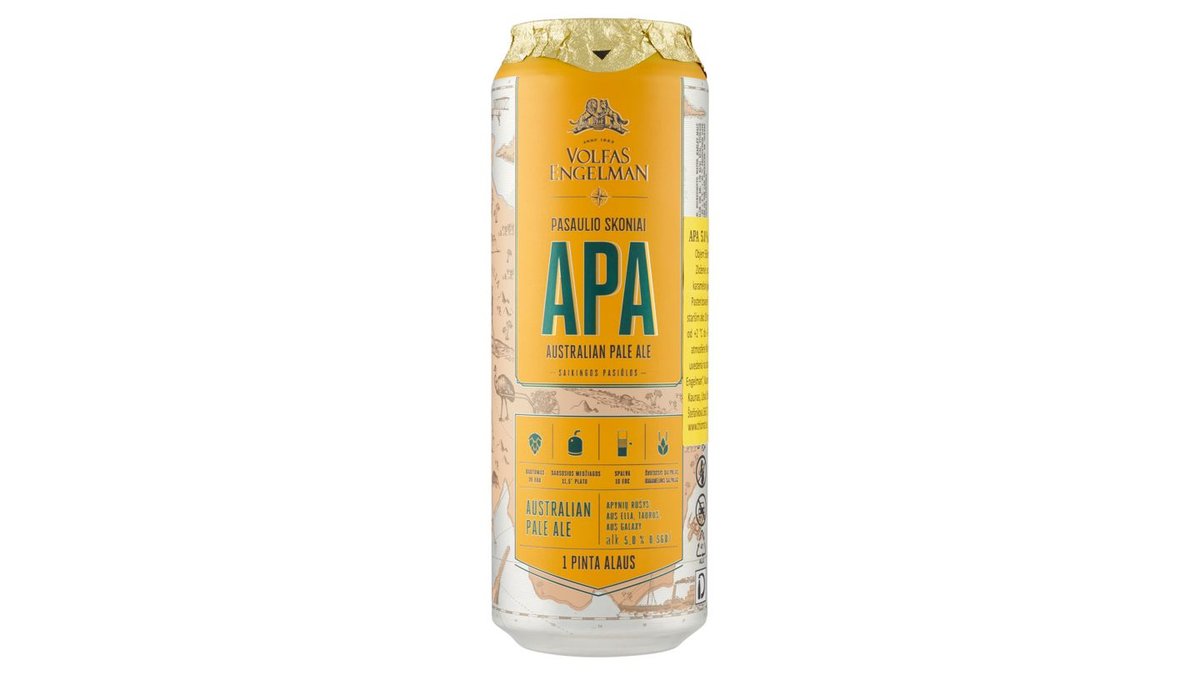 Volfas Engelman APA svetlé pivo 568 ml