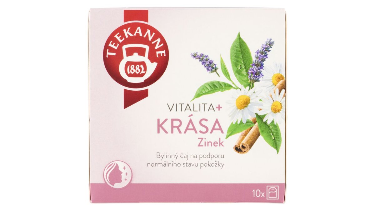Teekanne Vitalita+ Krása zinok bylinná čajová zmes 10 x 1,75 g (17,5 g)