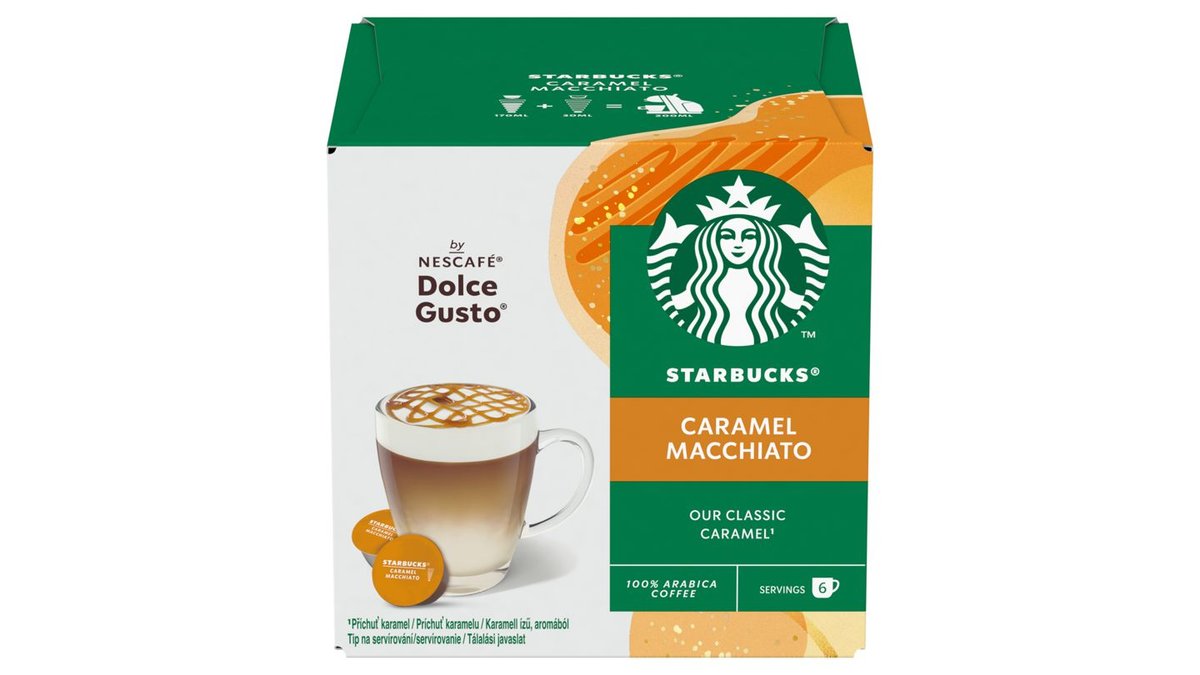Starbucks Caramel macchiato by Nescafé Dolce gusto, káva v kapsulách, 12 ks