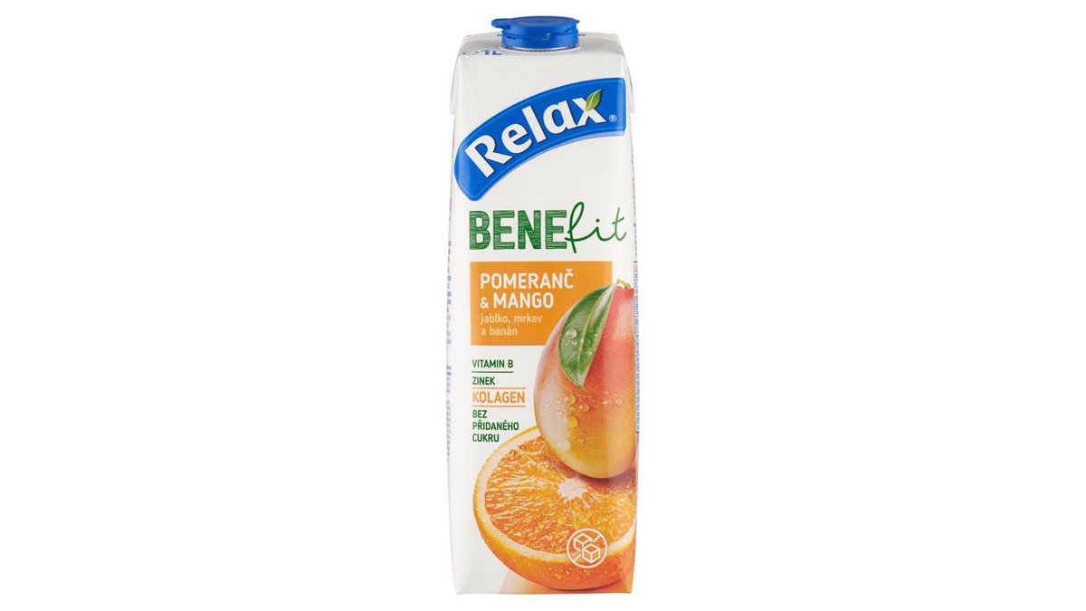 RELAX Benefit pomaranč a mango 1l