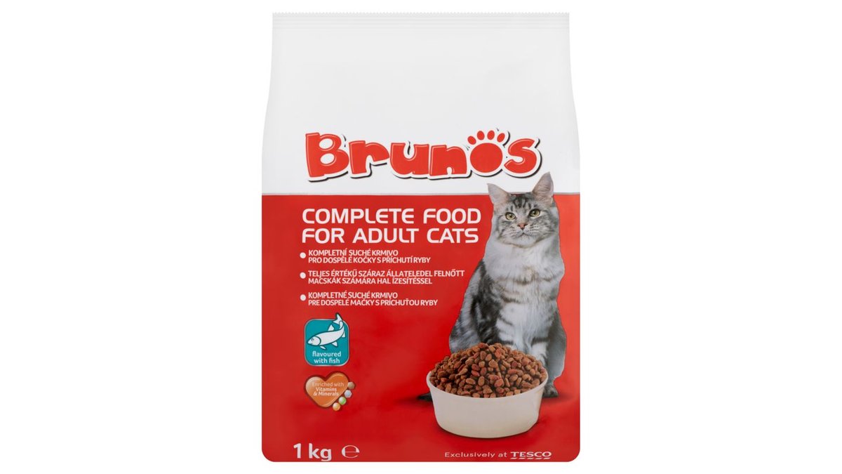 Brunos Kompletné suché krmivo pre dospelé mačky s príchuťou ryby 1 kg