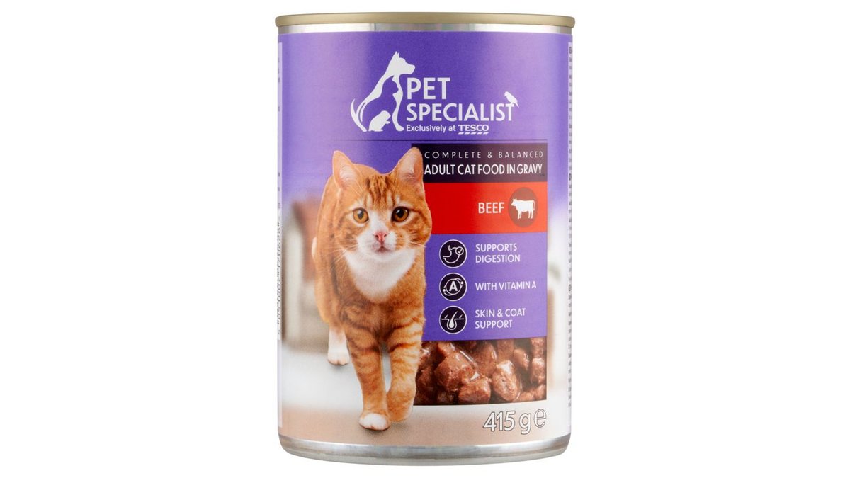 Pet Specialist Kompletné krmivo pre dospelé mačky kúsky s hovädzinou v omáčke 415 g
