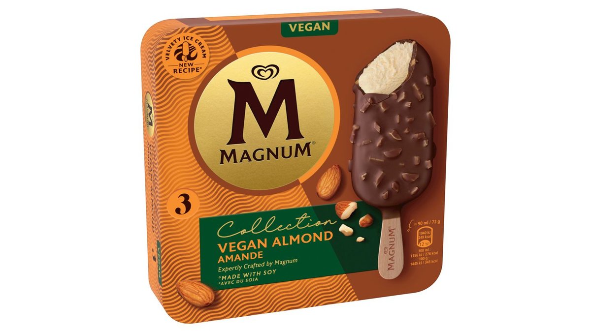 MAGNUM Almond vegan zmrzlina 3 x 90ml