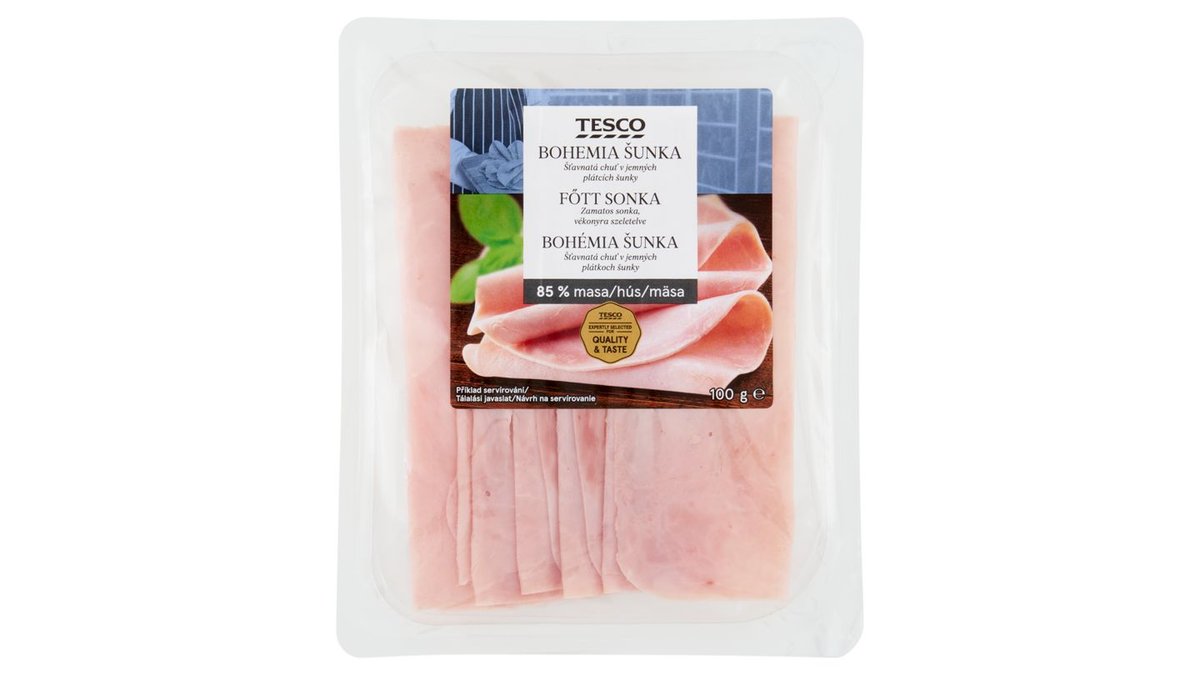 Tesco Bohémia šunka 100 g