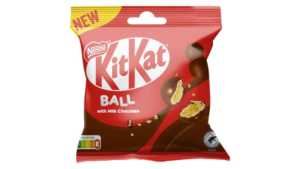 KitKat Ball, cereální křupinky v mléčné čokoládě, 36g