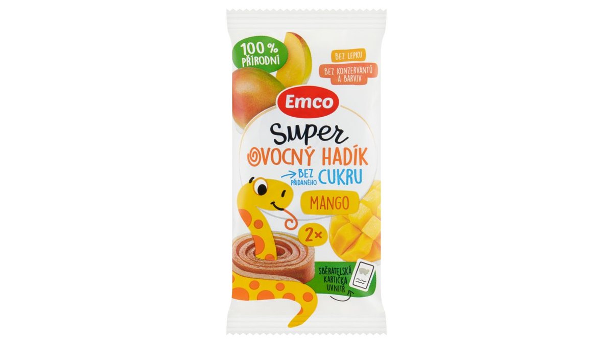 Emco Super ovocný hadík mango 2 ks 20g