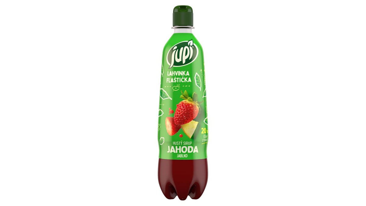 Jupí Lahvinka Hustý sirup jahoda jablko 0,7l