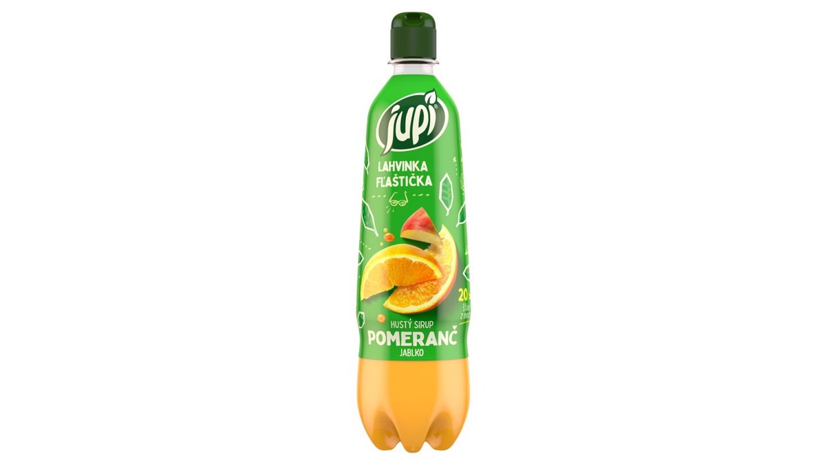 Jupí Lahvinka Hustý sirup pomeranč jablko 0,7l