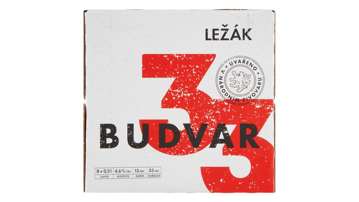 Budějovický Budvar Budvar 33 ležák 8 x 0,5l