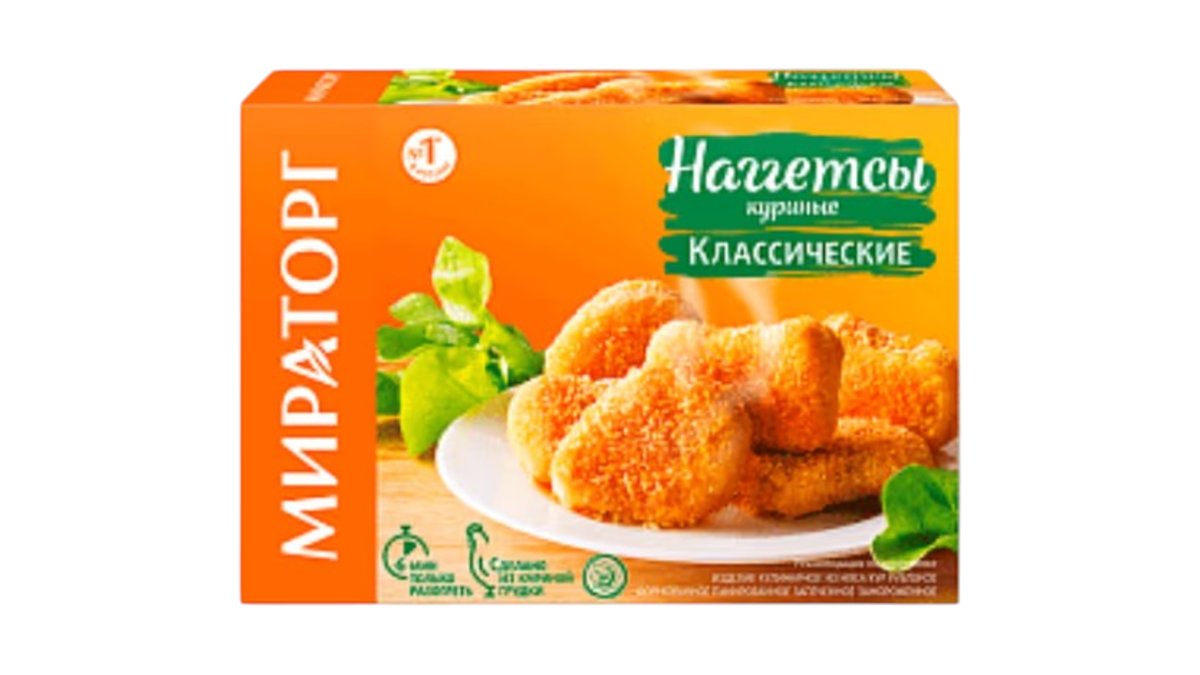 Наггетсы куриные Мираторг Классические 250 г