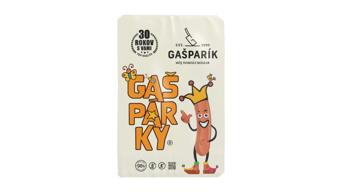 Gašpárky detské párky, podiel mäsa 96%, 230 g